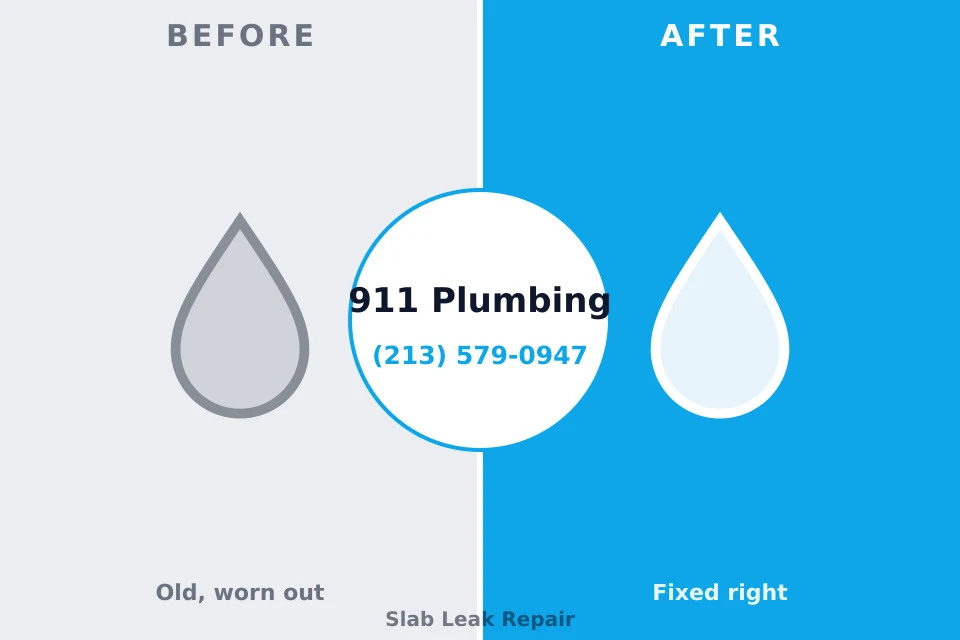 Before and after: plumbing repair Hickory Hills, IL